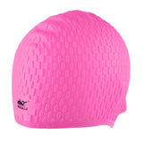 Maxbell Silicone Gel Swimming Cap Shower Hat with Ear Protection Unisex Pink