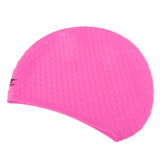 Maxbell Silicone Gel Swimming Cap Shower Hat with Ear Protection Unisex Pink