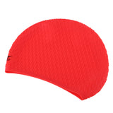 Maxbell Silicone Gel Swimming Cap Shower Hat with Ear Protection Unisex Red