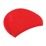 Maxbell Silicone Gel Swimming Cap Shower Hat with Ear Protection Unisex Red