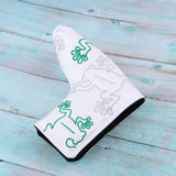 Maxbell Golf Putter Cover Frog Pattern Blade Center Putter PU Head Protector White