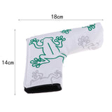 Maxbell Golf Putter Cover Frog Pattern Blade Center Putter PU Head Protector White