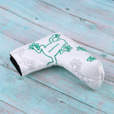 Maxbell Golf Putter Cover Frog Pattern Blade Center Putter PU Head Protector White