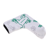 Maxbell Golf Putter Cover Frog Pattern Blade Center Putter PU Head Protector White