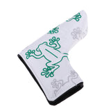 Maxbell Golf Putter Cover Frog Pattern Blade Center Putter PU Head Protector White