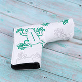 Maxbell Golf Putter Cover Frog Pattern Blade Center Putter PU Head Protector White