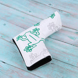 Maxbell Golf Putter Cover Frog Pattern Blade Center Putter PU Head Protector White