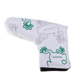 Maxbell Golf Putter Cover Frog Pattern Blade Center Putter PU Head Protector White