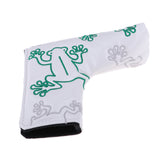 Maxbell Golf Putter Cover Frog Pattern Blade Center Putter PU Head Protector White