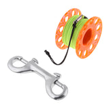 Maxbell Scuba Diving Finger Reel Guide Spool 30m Line Dual Ended Bolt Snap Orange