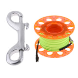 Maxbell Scuba Diving Finger Reel Guide Spool 30m Line Dual Ended Bolt Snap Orange