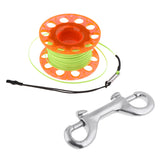 Maxbell Scuba Diving Finger Reel Guide Spool 30m Line Dual Ended Bolt Snap Orange