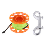 Maxbell Scuba Diving Finger Reel Guide Spool 30m Line Dual Ended Bolt Snap Orange