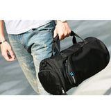 Maxbell Waterproof Sports Gym Travel Duffel Bag with Shoe Compartment Black