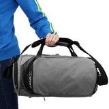 Maxbell Waterproof Sports Gym Travel Duffel Bag with Shoe Compartment Black