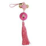 Maxbell Chinese Knot with Golf Ball Home Car Hanging Ornament Gift Pink