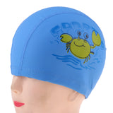 Maxbell Kids Children Swimming Pool Cap Swim Hat Waterproof Ear Wrap Crab Blue