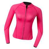 Maxbell 2mm Neoprene Women Wetsuit Jacket Coat for Scuba Diving Swimming Rose Red XS