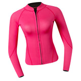 Maxbell 2mm Neoprene Women Wetsuit Jacket Coat for Scuba Diving Swimming Rose Red XS