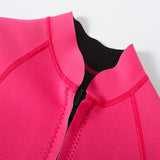 Maxbell 2mm Neoprene Women Wetsuit Jacket Coat for Scuba Diving Swimming Rose Red XS