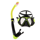 Maxbell Divers Mask and Snorkel Goggles Set Dive Snorkeling Scuba Diving Yellow