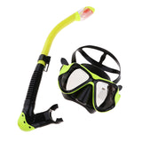 Maxbell Divers Mask and Snorkel Goggles Set Dive Snorkeling Scuba Diving Yellow