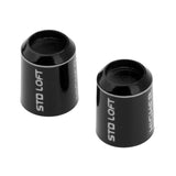 Maxbell 2 Pieces Black Golf Shaft Sleeve Ferrules .335 .350 Cap Adapter Ring 0.350