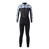 Maxbell 3mm Neoprene Wetsuits Long Sleeve Diving Suit Jumpsuits Black-White-XS