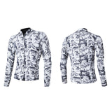 Maxbell 2mm Women Wetsuit Top Jacket Long Sleeve Rash Guard white-mix XXXXL