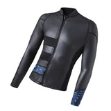 Maxbell Women Wetsuit Jacket  for Surfing & Diving Long Sleeve Lacquer black XXL