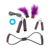 Maxbell 6 in 1 Women Fitness Set Hand Gripper Exerciser Grip Ring Skipping Pull Rope