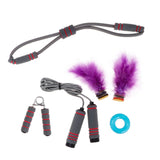 Maxbell 6 in 1 Women Fitness Set Hand Gripper Exerciser Grip Ring Skipping Pull Rope