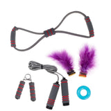 Maxbell 6 in 1 Women Fitness Set Hand Gripper Exerciser Grip Ring Skipping Pull Rope