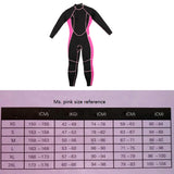 Maxbell Women Men Neoprene 3mm Wetsuit Scuba Diving Full Suit Rash Guard Pink L