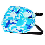 Maxbell Women Men Swim Beach Drawstring Backpack Dry Wet Separated Gym Bag Camo.Blue