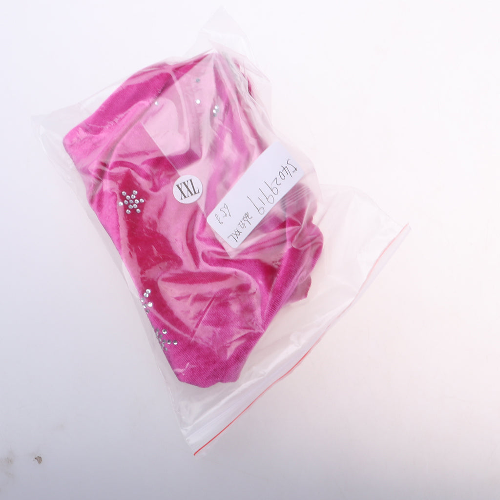 Maxbell 2pcs Ice Skate Boot Covers Protector for Figure Skating Velvet Rose Red-XXL