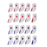 Maxbell 10pcs Golf Club Iron Head Cover Neopreen Headcover Iron Protect Set Red