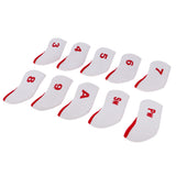 Maxbell 10pcs Golf Club Iron Head Cover Neopreen Headcover Iron Protect Set Red