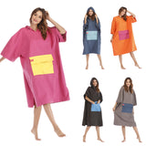 Maxbell Surf Changing Robe Beach Poncho Microfiber Bathrobe Bath Towel Adult Pink