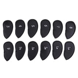 Maxbell 12 Pieces Waterproof PU Leather Golf Iron Head Cover Headcover Set Black 2