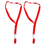 Maxbell Plastic Scuba Diving Outdoor Emergency Survival Whistle with Strap Red