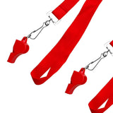 Maxbell Plastic Scuba Diving Outdoor Emergency Survival Whistle with Strap Red