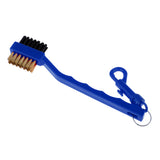 Maxbell Portable 2 Side Golf Club Cleaning Brush Groove Cleaner with Snap Clip Blue