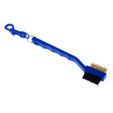 Maxbell Portable 2 Side Golf Club Cleaning Brush Groove Cleaner with Snap Clip Blue