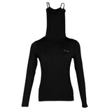 Maxbell Elastic Women Golf Cooling T shirt Rash Guard with Anti-UV Mask Black S