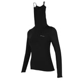 Maxbell Elastic Women Golf Cooling T shirt Rash Guard with Anti-UV Mask Black S