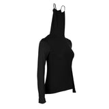 Maxbell Elastic Women Golf Cooling T shirt Rash Guard with Anti-UV Mask Black S