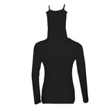 Maxbell Elastic Women Golf Cooling T shirt Rash Guard with Anti-UV Mask Black S