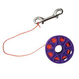 Maxbell Scuba Diving Finger Spool Reel with 18m Guide Line Ended Bolt Clip Purple