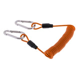 Maxbell Scuba Diving Spring Coil Rope with two Snap Clips for Current Dive Orange